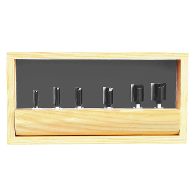 Straight 6pcs TCT Router Bit Set With 1/4 Or 1/2 Shank Betop Tools